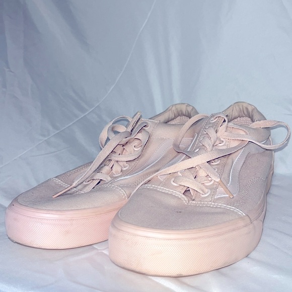 Vans Pink Monotone Skater Shoes - Picture 1 of 7